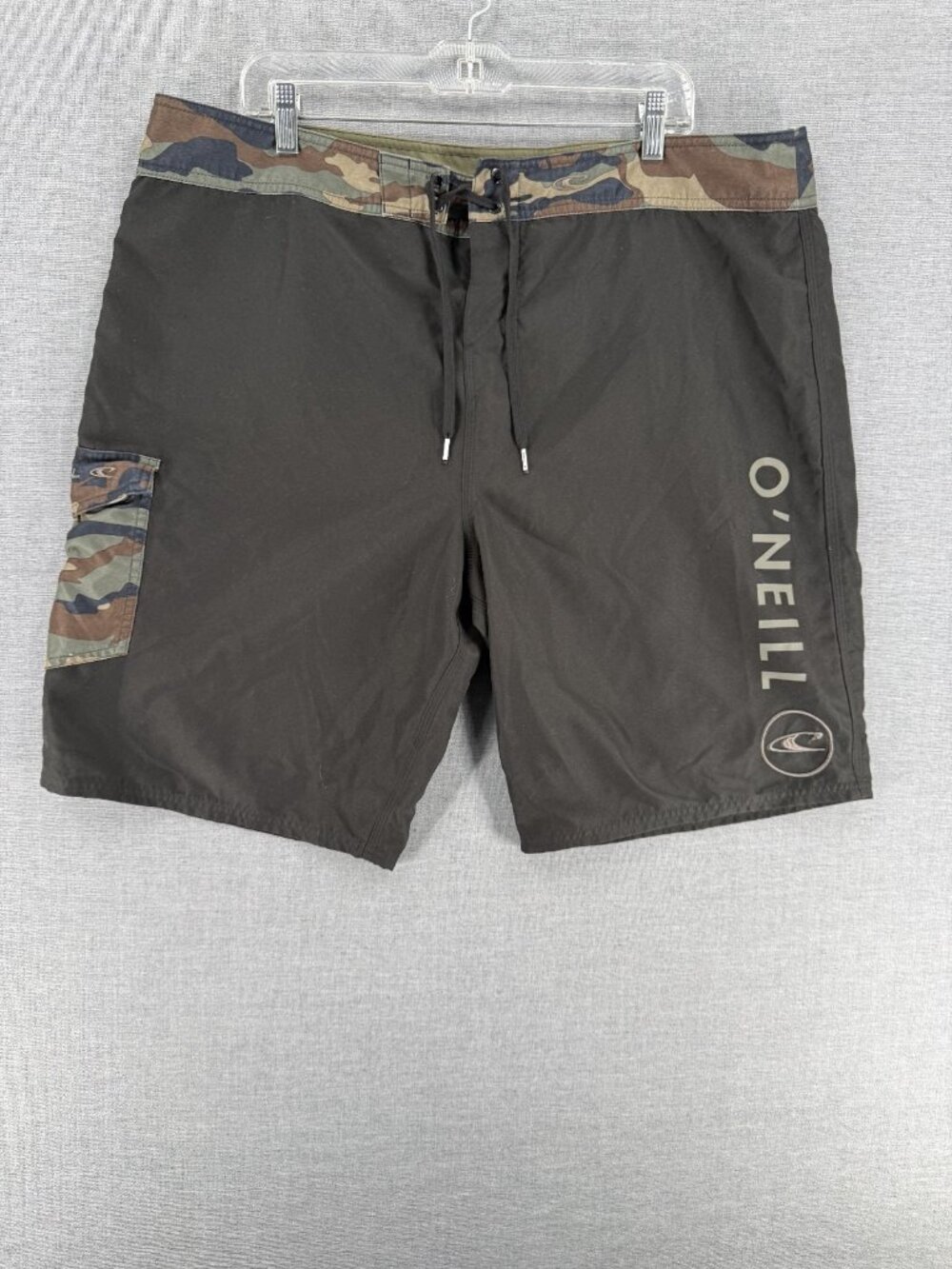 O'Neill Santa Cruz Printed 2.0 Board Shorts Mens 40 9" Camo Black Swim Trunks